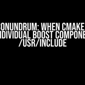 CMake Conundrum: When cmake doesn’t find individual Boost components in /usr/include